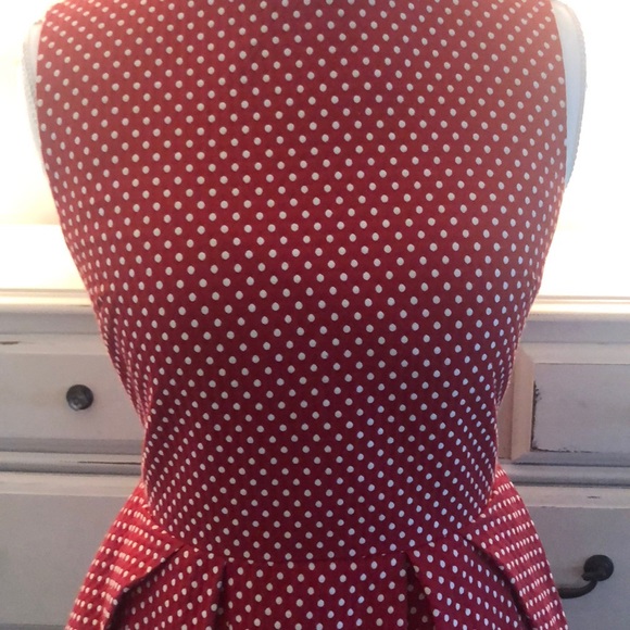Pink Tartan 50s Flare Polka Dot Dress - Picture 3 of 8